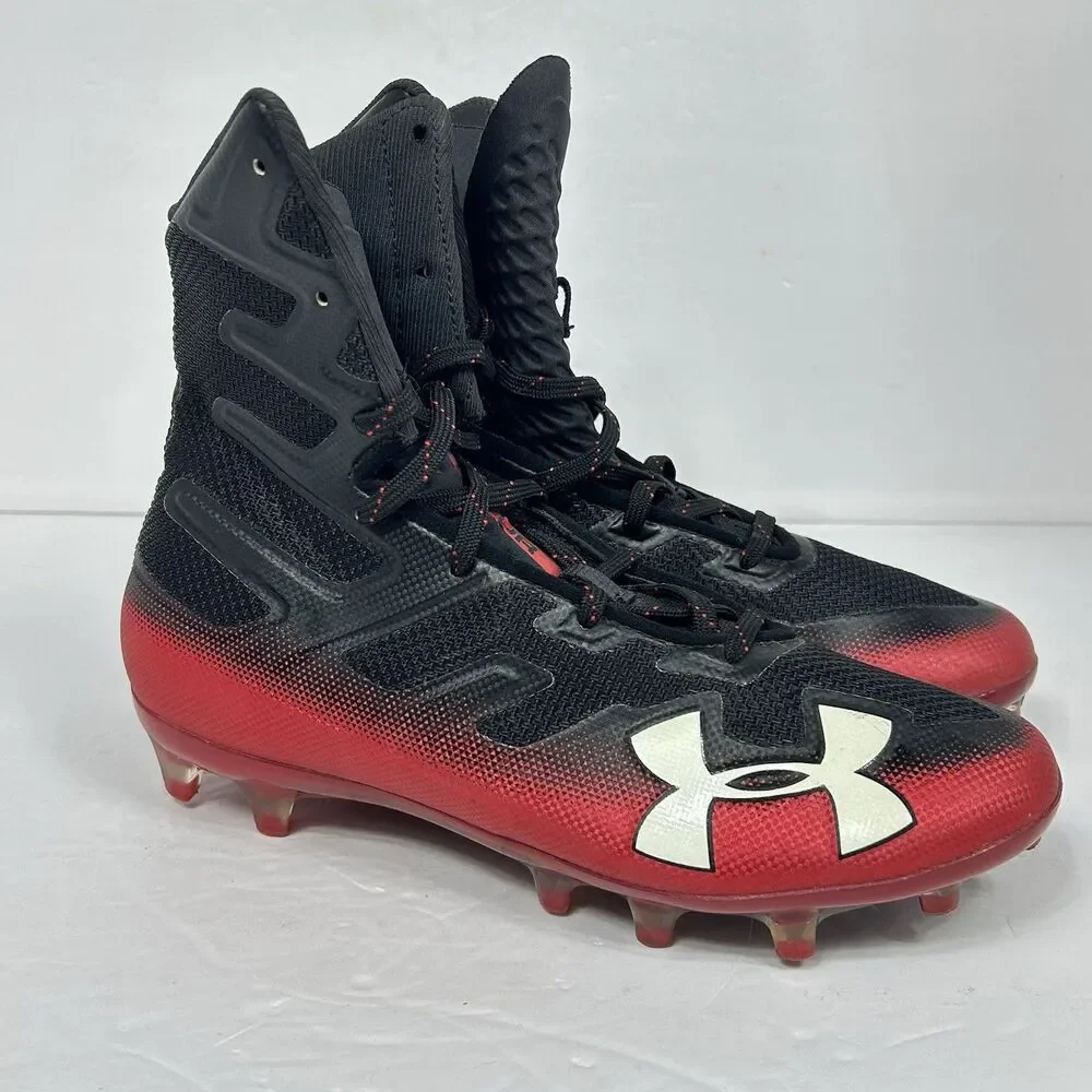 Under Armour Highlight MC Football Cleats Men's US Size 7 Black Red 3000177-008